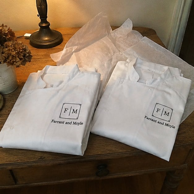 Personalized chef coats — customer photo